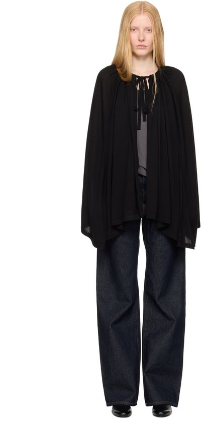 TOTEME TOTEME Black Drawstring Cape