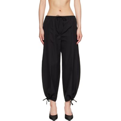 TOTEME TOTEME Black Drawstring Cotton Trousers