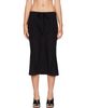TOTEME TOTEME Black Fluid Silk Midi Skirt - 1