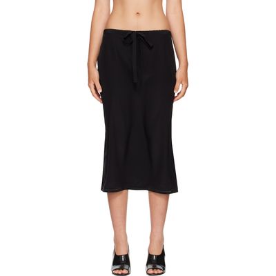 TOTEME TOTEME Black Fluid Silk Midi Skirt