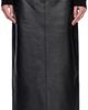 TOTEME TOTEME Black Grained-Leather Straight Midi Skirt - 1