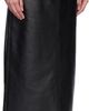 TOTEME TOTEME Black Grained-Leather Straight Midi Skirt - 2
