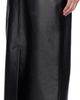 TOTEME TOTEME Black Grained-Leather Straight Midi Skirt - 3