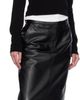 TOTEME TOTEME Black Grained-Leather Straight Midi Skirt - 4