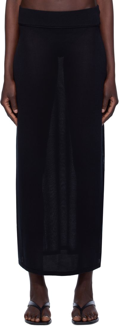 TOTEME TOTEME Black Knit Maxi Skirt