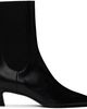 TOTEME TOTEME Black Leather Mid-Heel Boots - 1