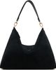 TOTEME TOTEME Black Medium Bevel Suede Bag - 1