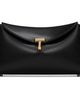 TOTEME TOTEME Black Mini T-Lock Leather Clutch - 1