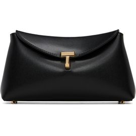TOTEME TOTEME Black Mini T-Lock Leather Clutch