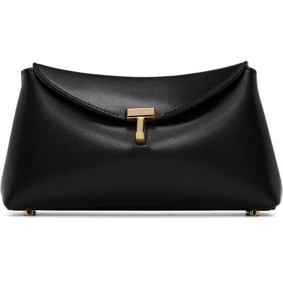 TOTEME TOTEME Black Mini T-Lock Leather Clutch