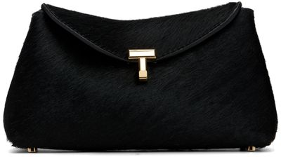 TOTEME TOTEME Black Mini T-Lock Pony Hair Clutch