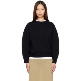 TOTEME TOTEME Black Oversized Crew Knit Sweater
