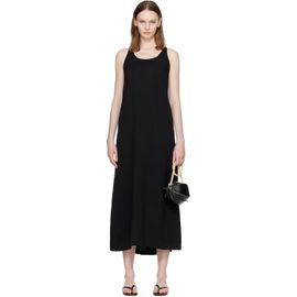 TOTEME TOTEME Black Scoop-Neck Sablé Maxi Dress