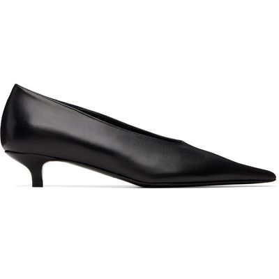 TOTEME TOTEME Black Sharp Nappa Kitten Heels