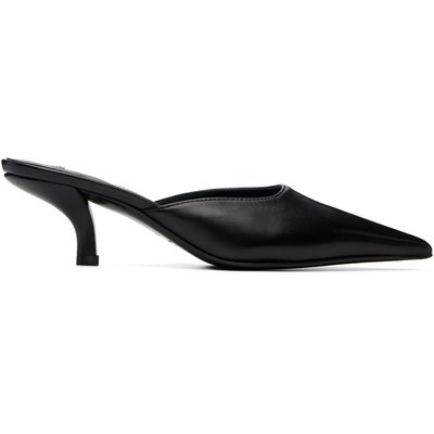 TOTEME TOTEME Black Sharp Nappa Mule Heels