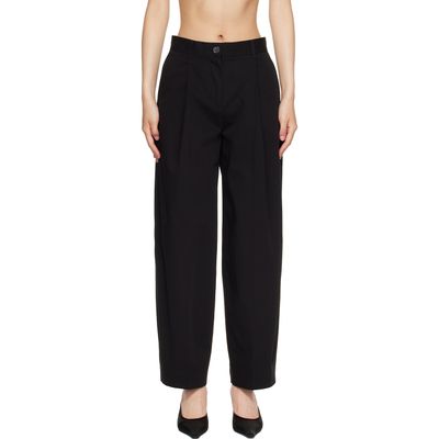 TOTEME TOTEME Black Single Pleat Cotton Trousers