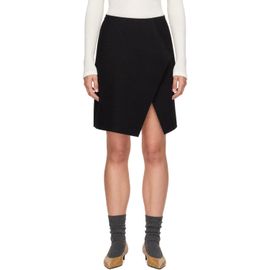 TOTEME TOTEME Black Slit Scuba Midi Skirt
