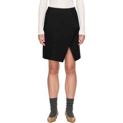 TOTEME TOTEME Black Slit Scuba Midi Skirt