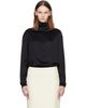 TOTEME TOTEME Black Slouch-Neck Blouse - 1
