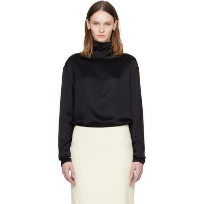TOTEME TOTEME Black Slouch-Neck Blouse