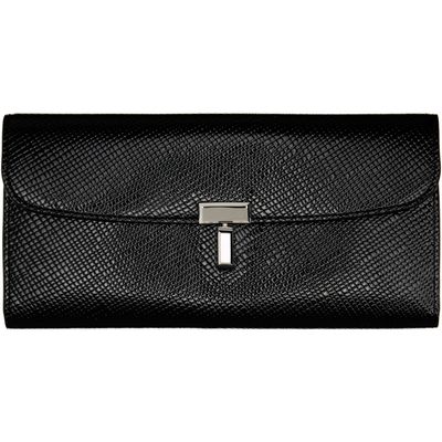 TOTEME TOTEME Black T-Lock Palmellato-Patent Wallet