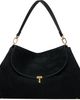 TOTEME TOTEME Black T-Lock Suede Satchel - 1