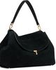 TOTEME TOTEME Black T-Lock Suede Satchel - 2
