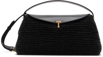 TOTEME TOTEME Black T-Lock Woven-Leather Bag