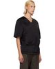 TOTEME TOTEME Black V-Neck Satin Pullover Top - 2
