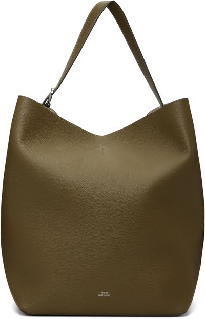 TOTEME TOTEME Brown Belted Grained-Leather Tote