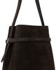 TOTEME TOTEME Brown Belted Suede Bucket Bag - 3