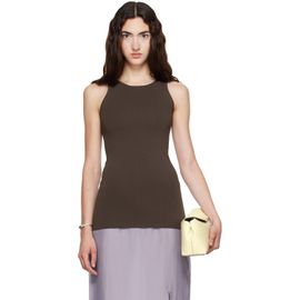 TOTEME TOTEME Brown Classic Compact Knit Tank Top
