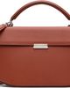 TOTEME TOTEME Brown Clip Grained-Leather Top Handle Bag - 1