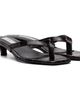 TOTEME TOTEME Brown Croco-Embossed Heeled Flip-Flops - 4