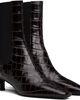 TOTEME TOTEME Brown Croco-Embossed Mid-Heel Boots - 4