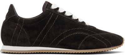 TOTEME TOTEME Brown Flex Suede Sneakers
