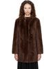 TOTEME TOTEME Brown Short Silky Shearling Coat - 1