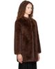 TOTEME TOTEME Brown Short Silky Shearling Coat - 2