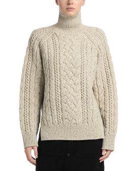 Toteme Toteme Cable Knit Wool Turtleneck Sweater