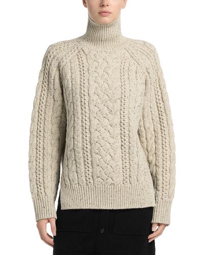 Toteme Toteme Cable Knit Wool Turtleneck Sweater