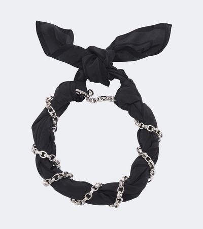Toteme Toteme Chain-detail silk scarf