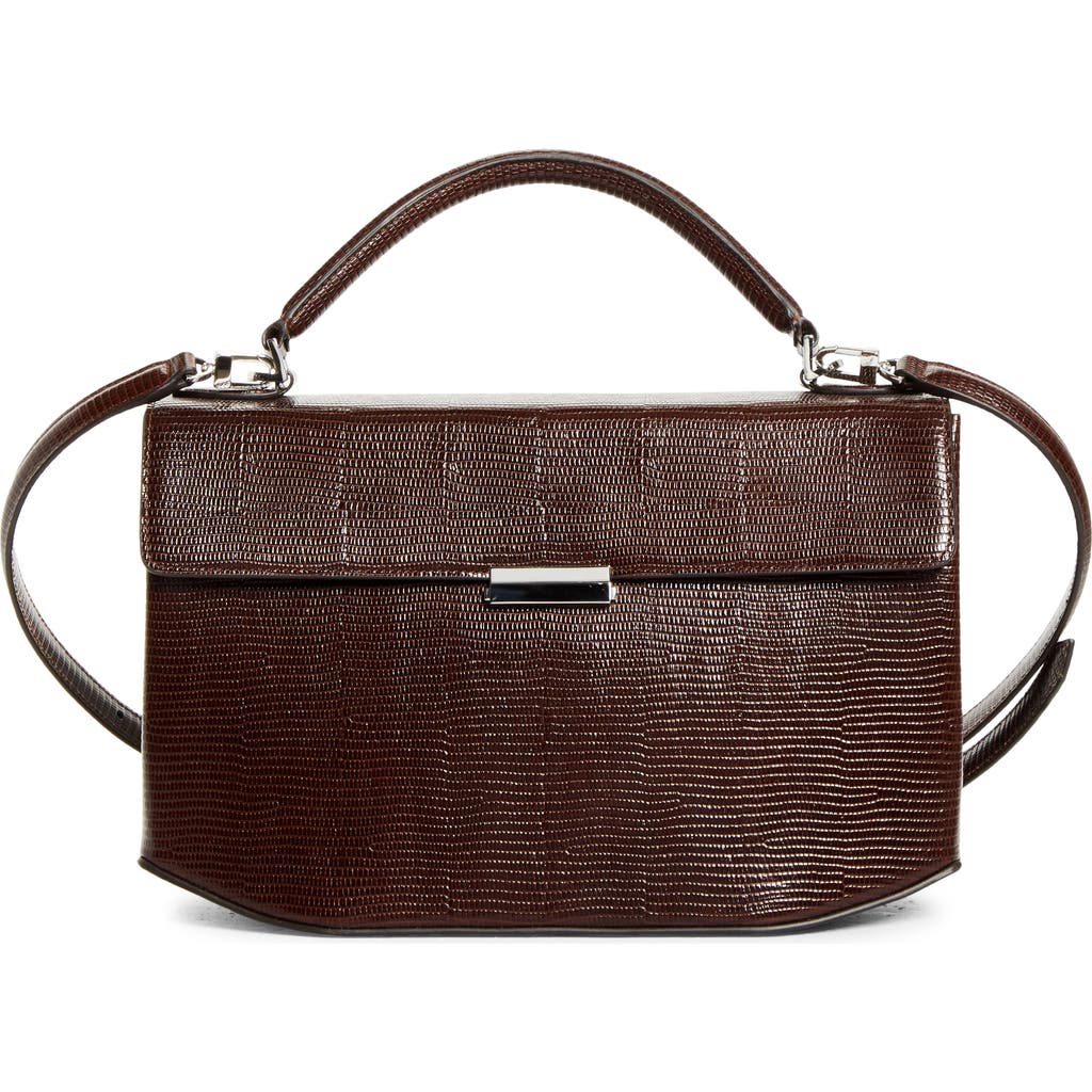 TOTEME TOTEME Clip Lizard Embossed Leather Top Handle Bag
