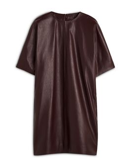 Toteme Toteme Cocoon Leather Shift Dress