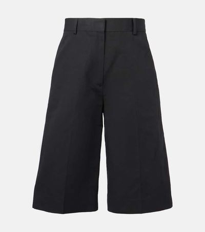 Toteme Toteme Cotton and linen Bermuda shorts