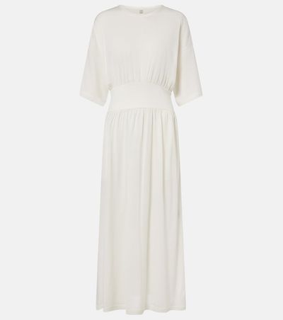 Toteme Toteme Cotton and silk jersey midi dress