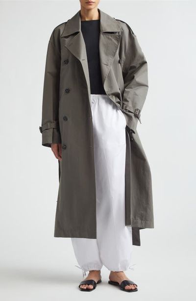 TOTEME TOTEME Crisp Organic Cotton & Nylon Trench Coat