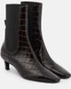 Toteme Toteme Croc-effect leather ankle boots - 1