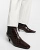 Toteme Toteme Croc-effect leather ankle boots - 4