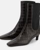 Toteme Toteme Croc-effect leather ankle boots - 5