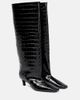 Toteme Toteme Croc-effect leather knee-high boots - 1